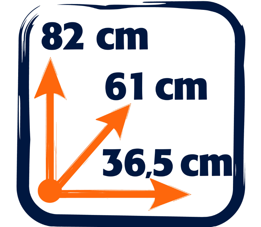 Pack WC Compaq Salida Dual – 36.5 × 61 × 82 cm, White