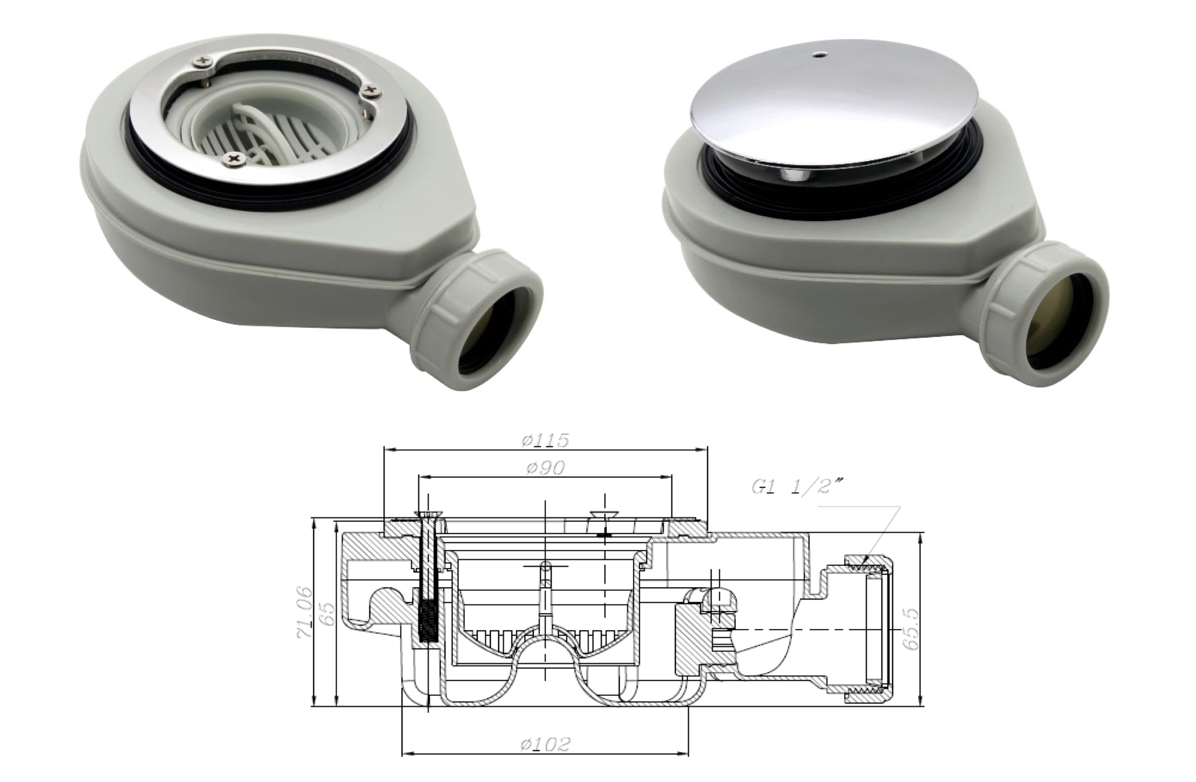Ventilation-Ablaufventil – NAKNEK – Ø90 mm