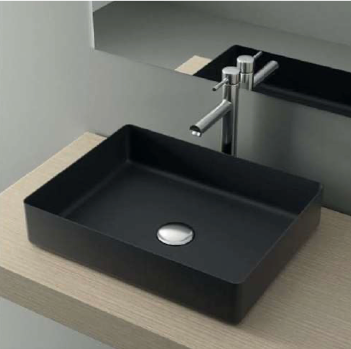Countertop sink – Rectangular 47×36 cm – White –