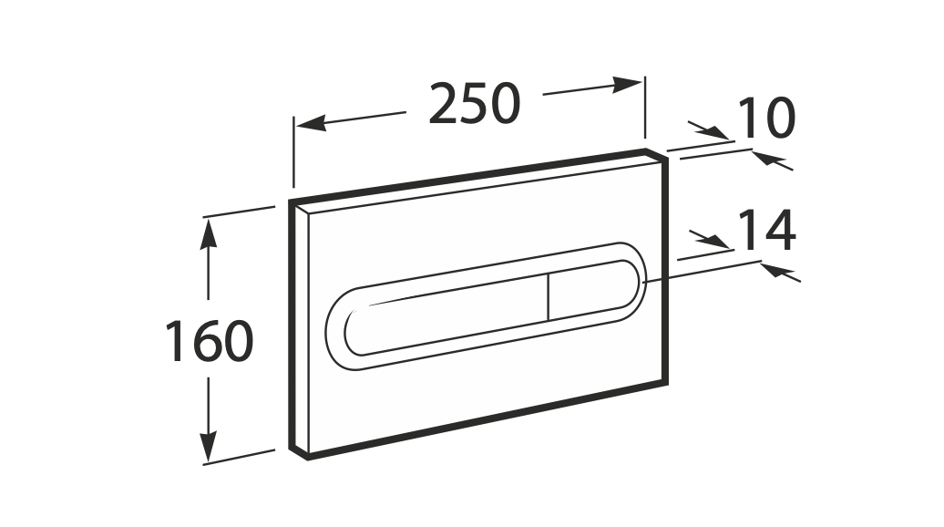 Flush button – Dual flush – White