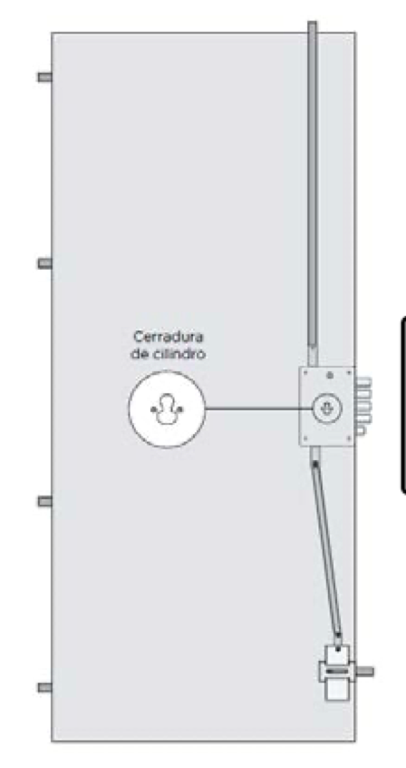 VT5 security door – White – 80 × 203 cm – left-hand opening