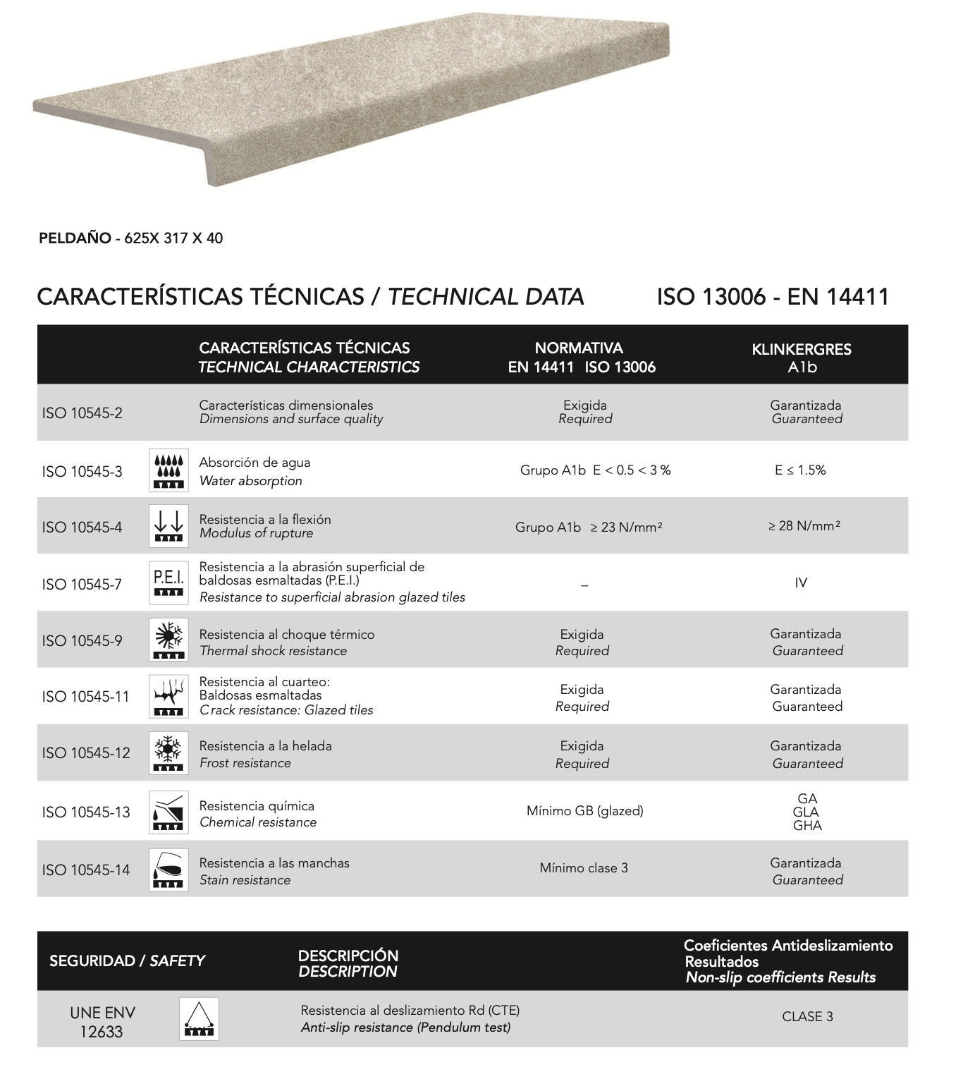 The Ter Cotton porcelain step for pools