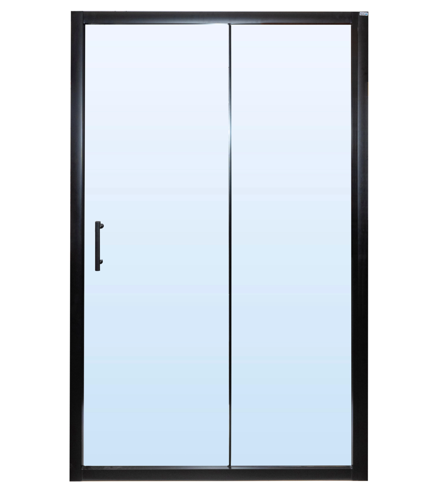 Mampara de ducha LEXIE – 120 cm – puerta corredera frontal – negra