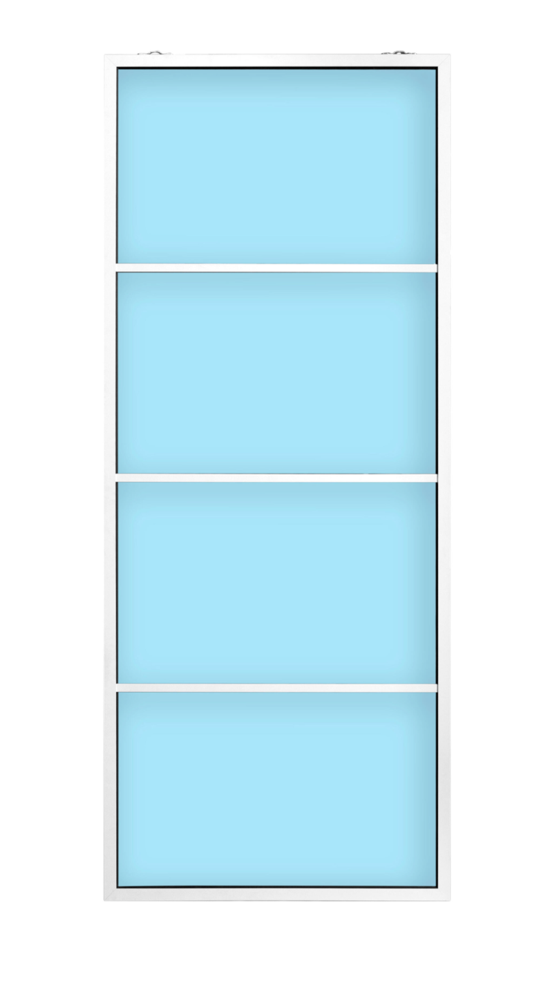 Aluminum sliding door Atelier Barcelona – White – 85 × 208 cm – 4 panels