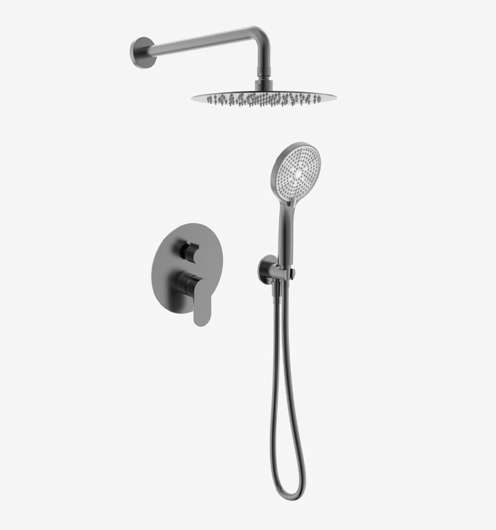 RONDO concealed shower set – single lever – metal gun