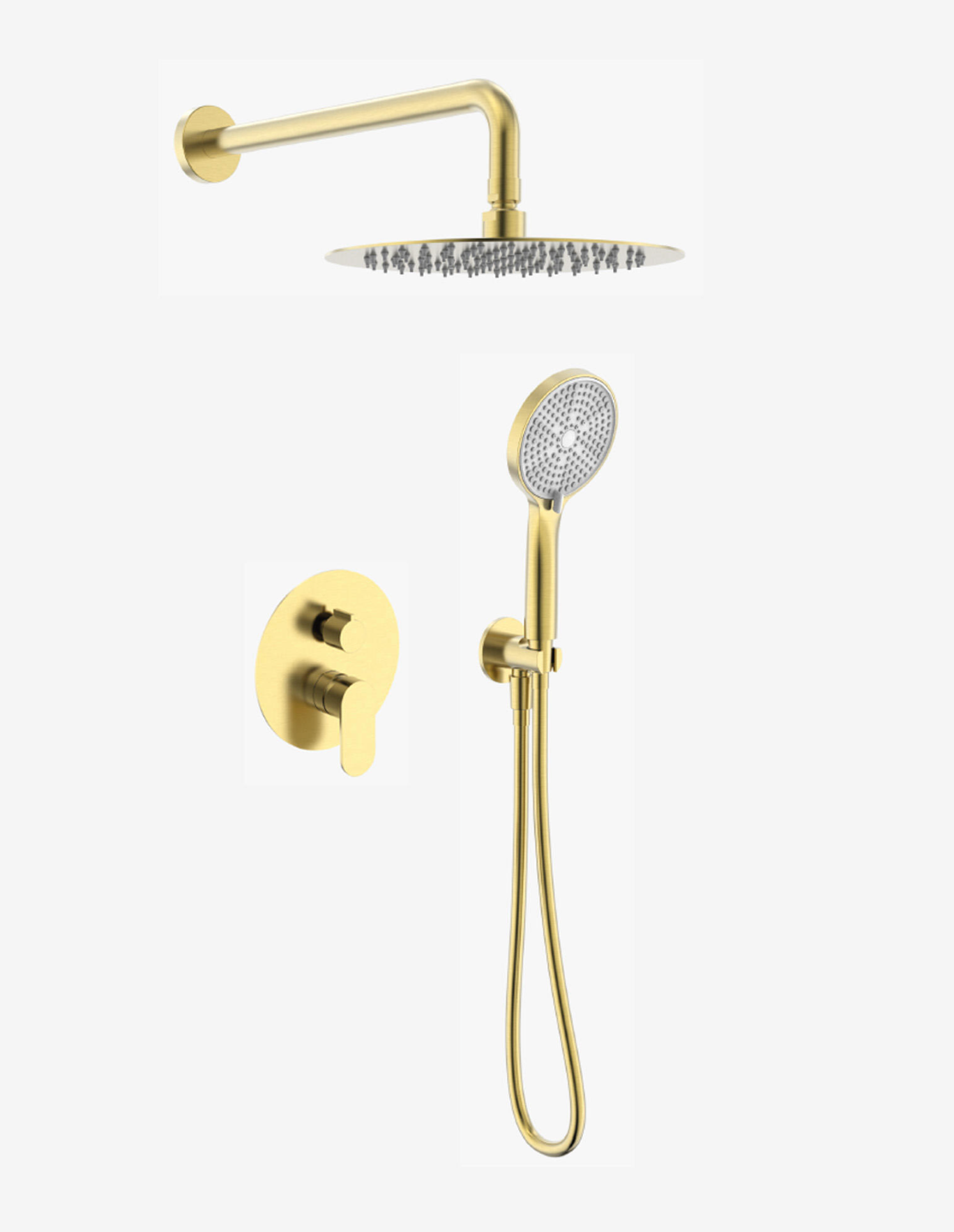 Einhebel-Duschset RONDO – Unterputz – PVD Or