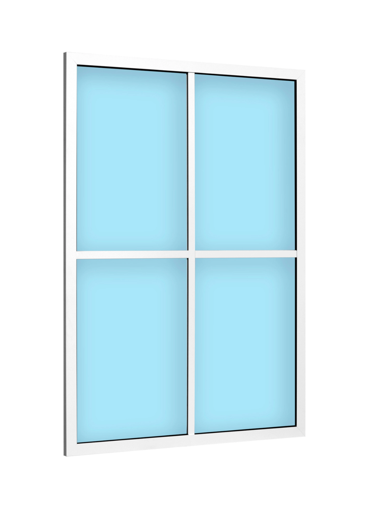 Festfenster Atelier BCN – 4 panneaux – Blanc – 75 × 104 cm
