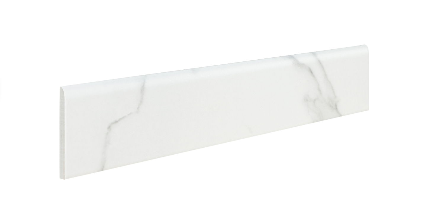 Ceramic skirting board, matt white – 8 × 45 cm – 1.80 m