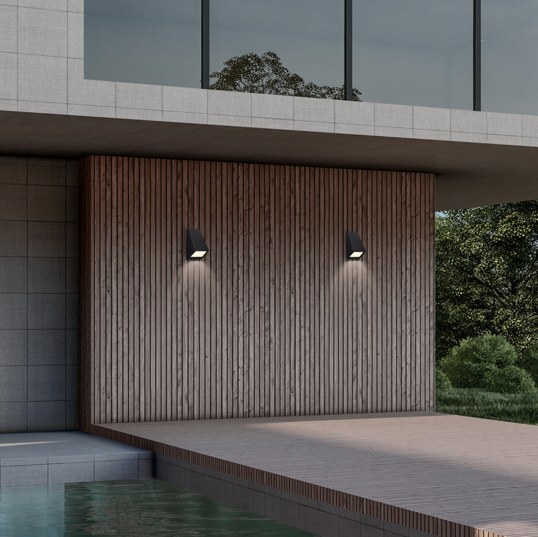 LED wall light “Nogal” – 15W – Black