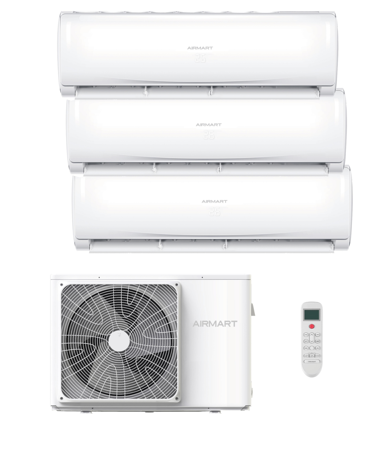 مكيف هواء متعدد الانقسام مع واي فاي – 2×2000 كيلو واط + 3000 كيلو واط – AIRMART TK5