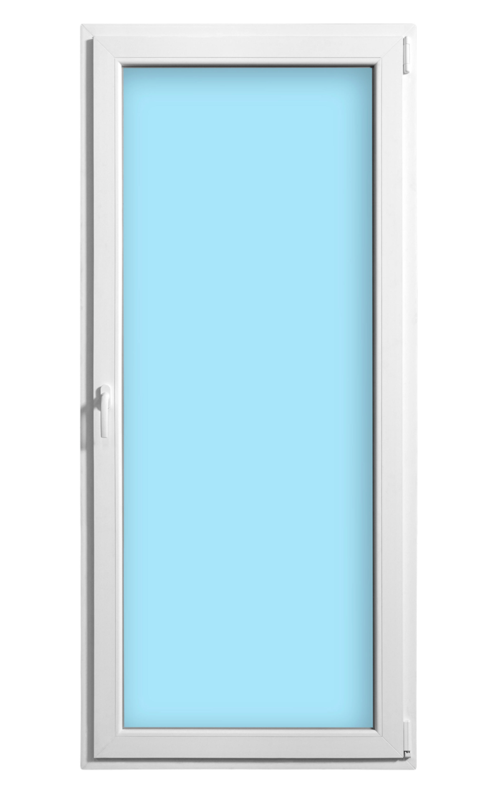 PVC balcony door – White – 90 × 200 cm – Turn/tilt function