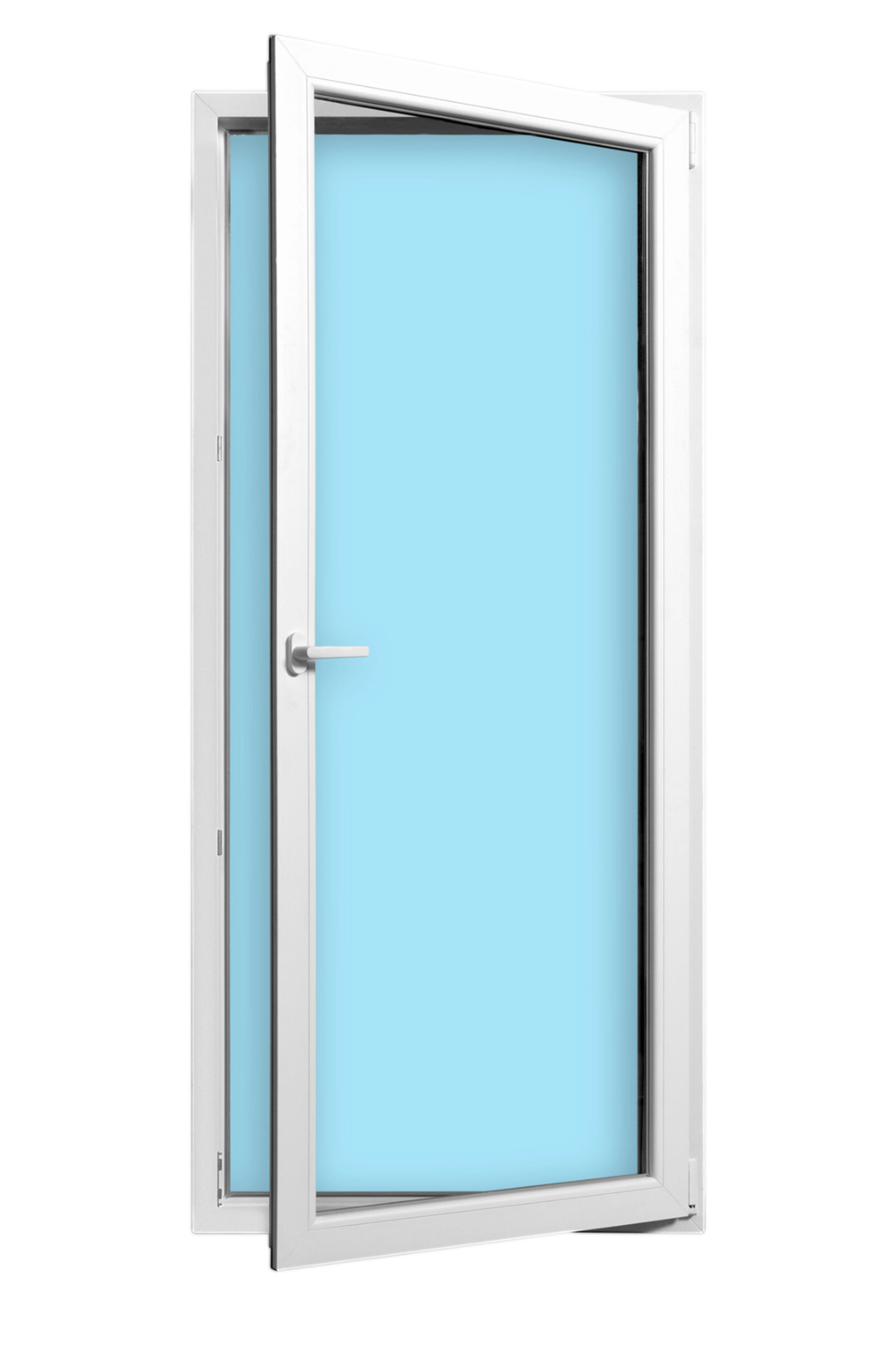 PVC balcony door – White – 90 × 200 cm – Turn/tilt function