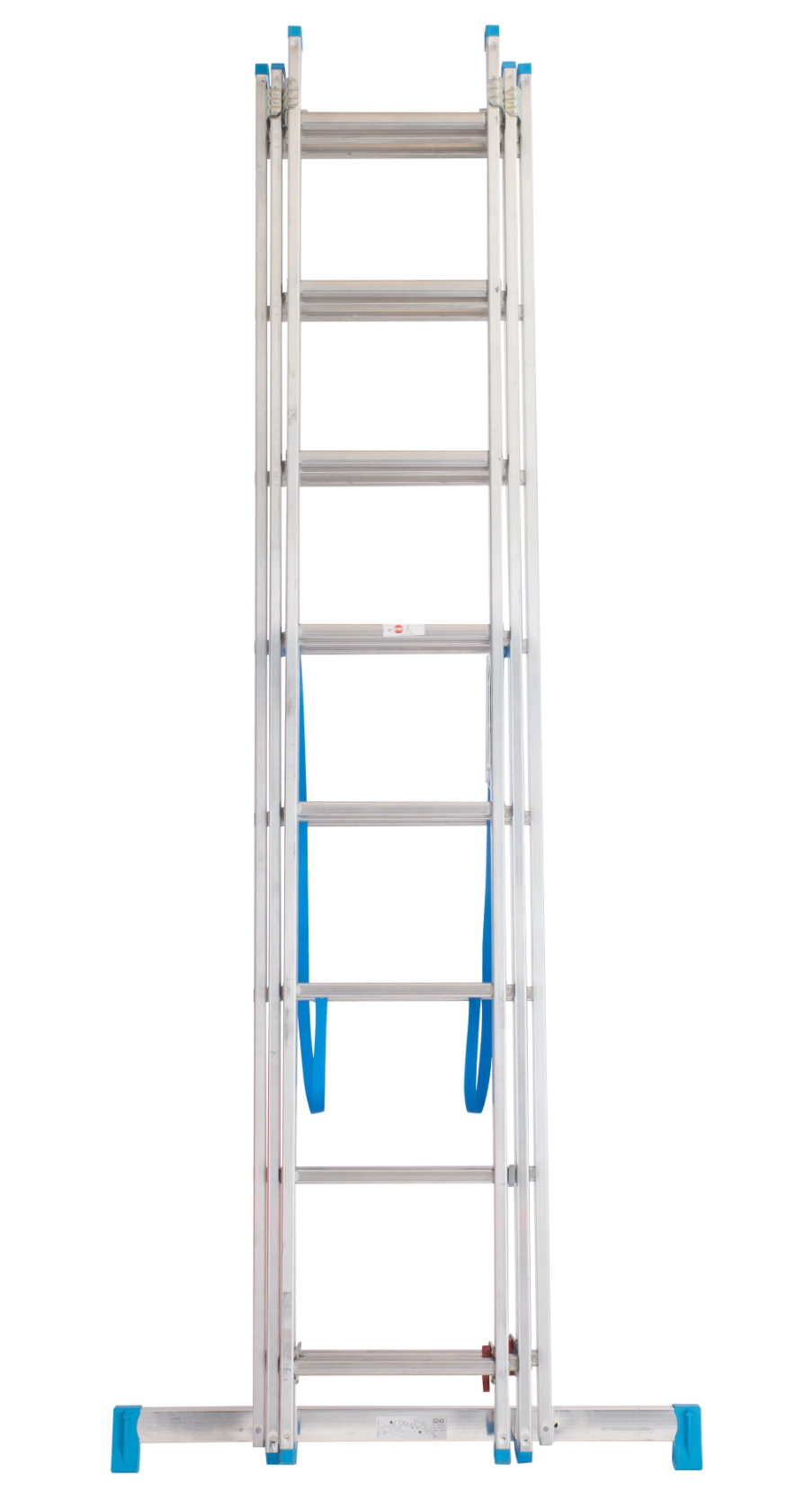 Transformable aluminum ladder – 8 + 8 + 8 steps – max. 19.3 ft