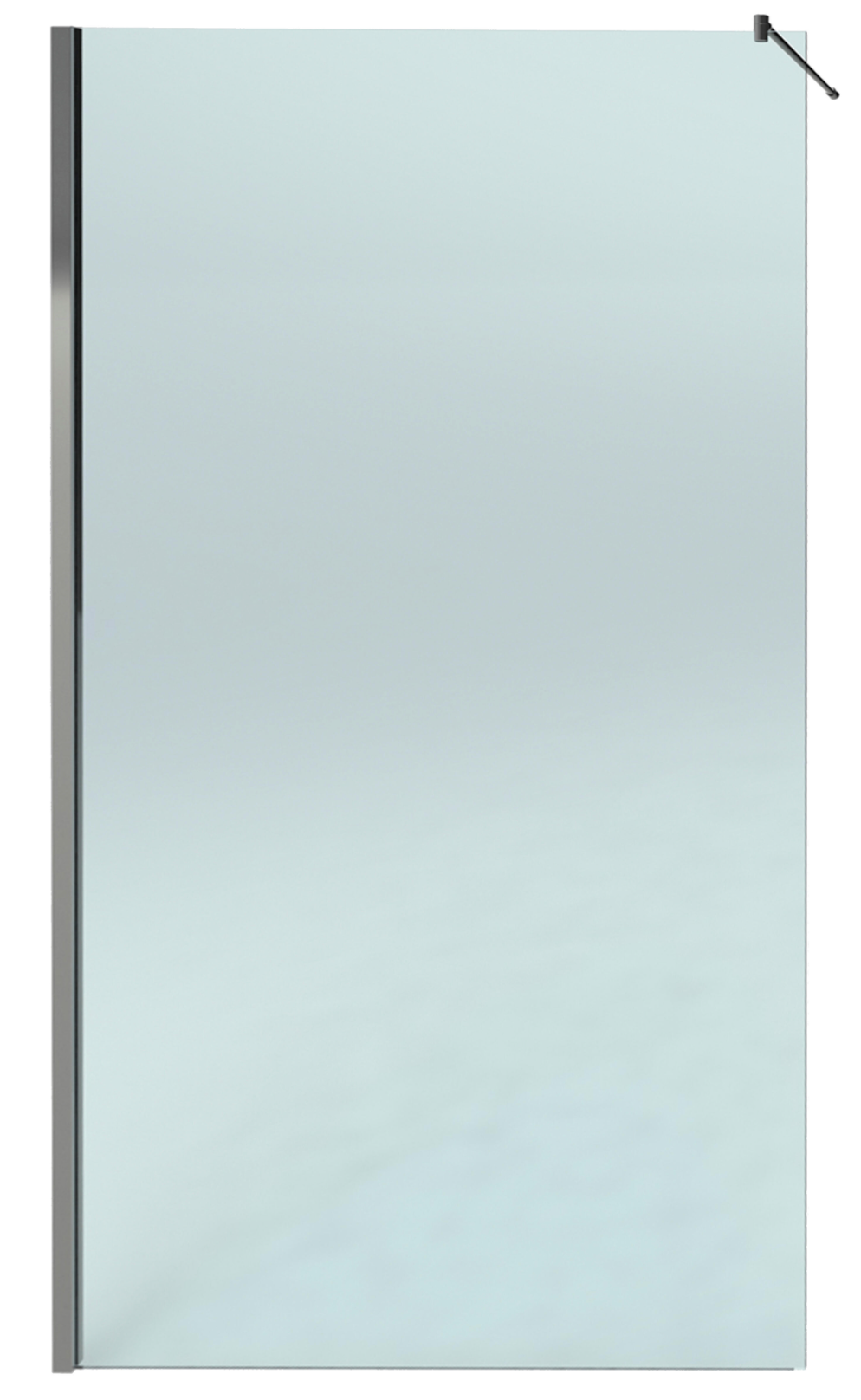 Walk-in shower screen Duscholux D0-Pro 100 × 200 cm – chrome