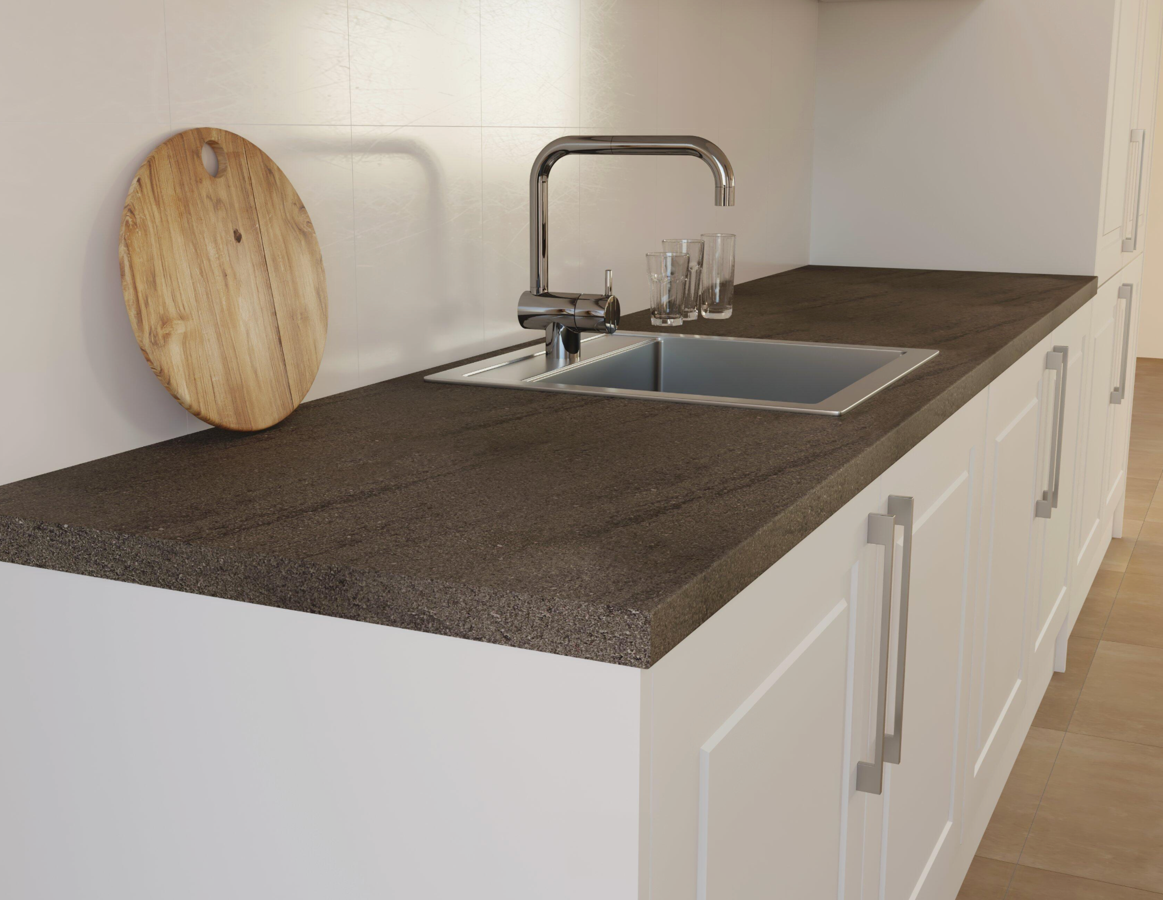 Piedra Gris laminate worktop – 180 × 63 × 3 cm