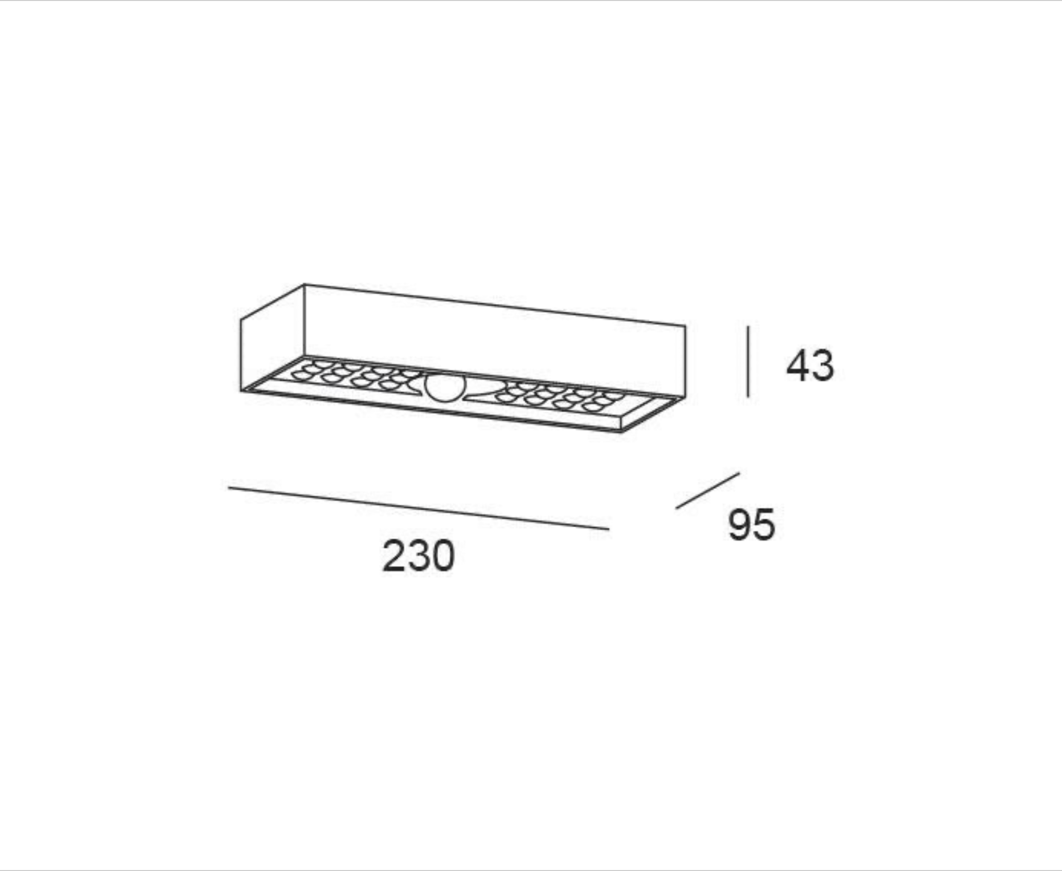 Aplique LED solar ARA – 8,7 W – aprox. 23 × 9,5 × 4,3 cm