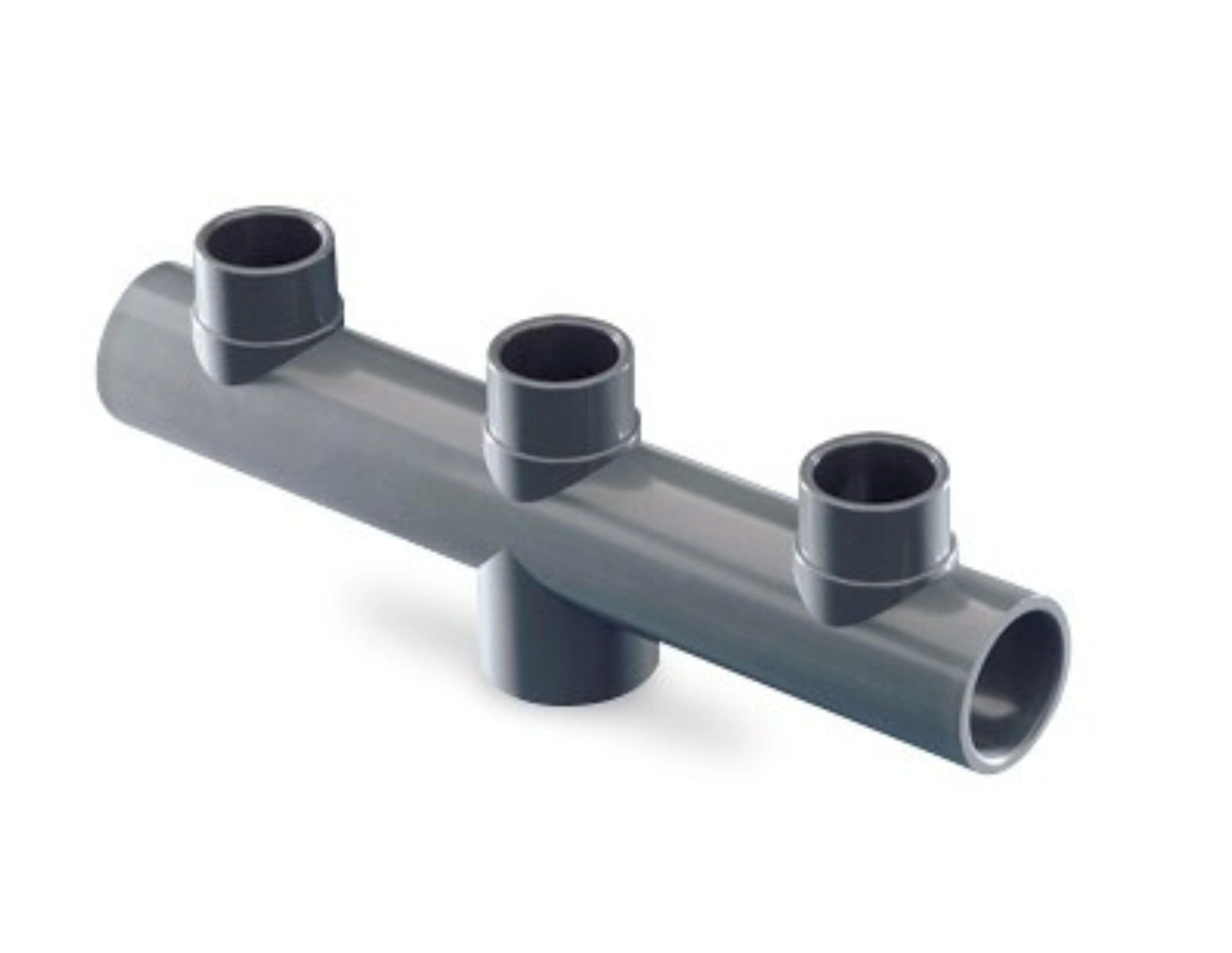 PVC distributor 50 mm – Pressure pipe collector – 3-way