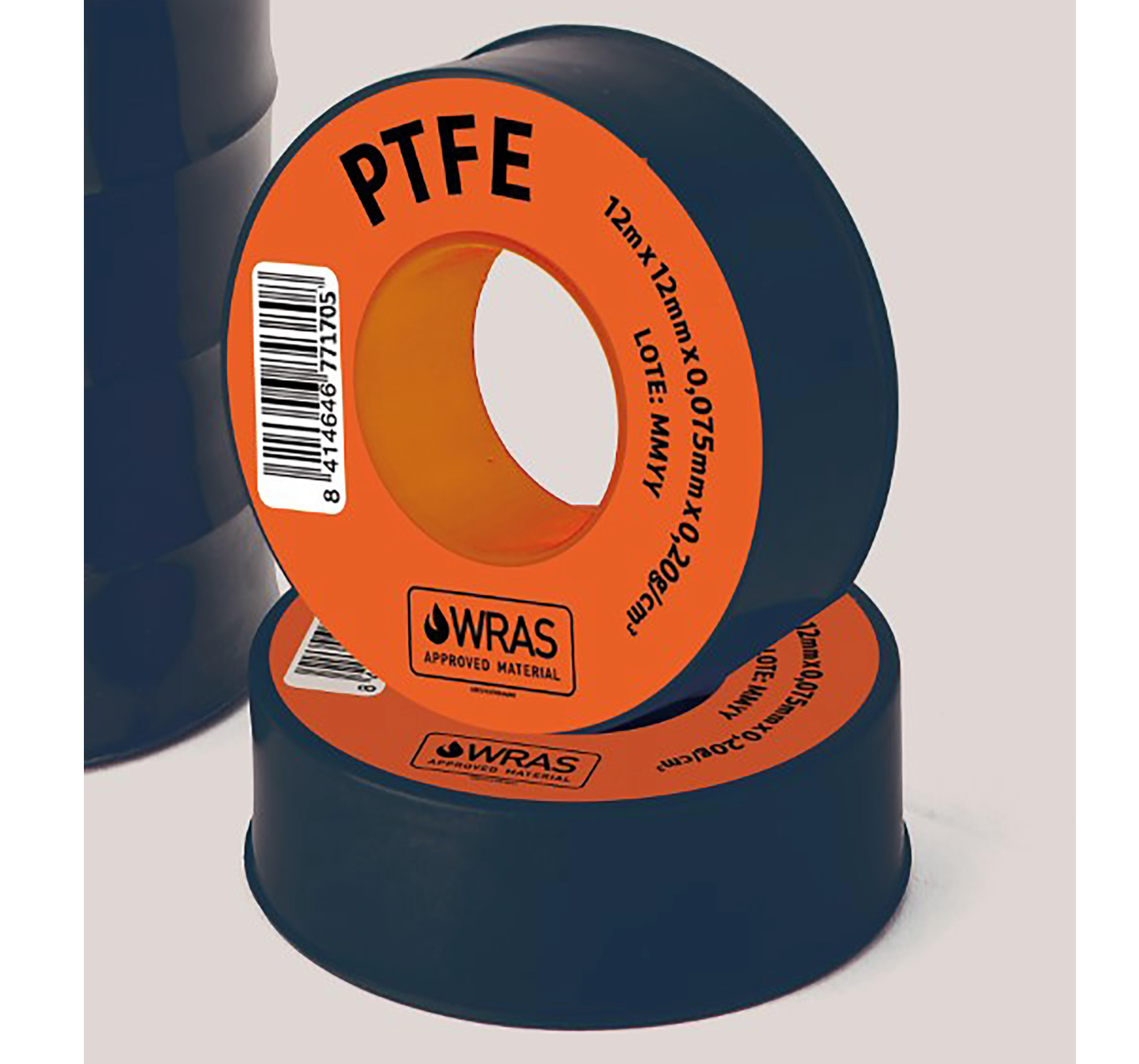 سلك مانع للتسرب من مادة PTFE وشريط تفلون – 12 مم × 0.075 مم × 12 م