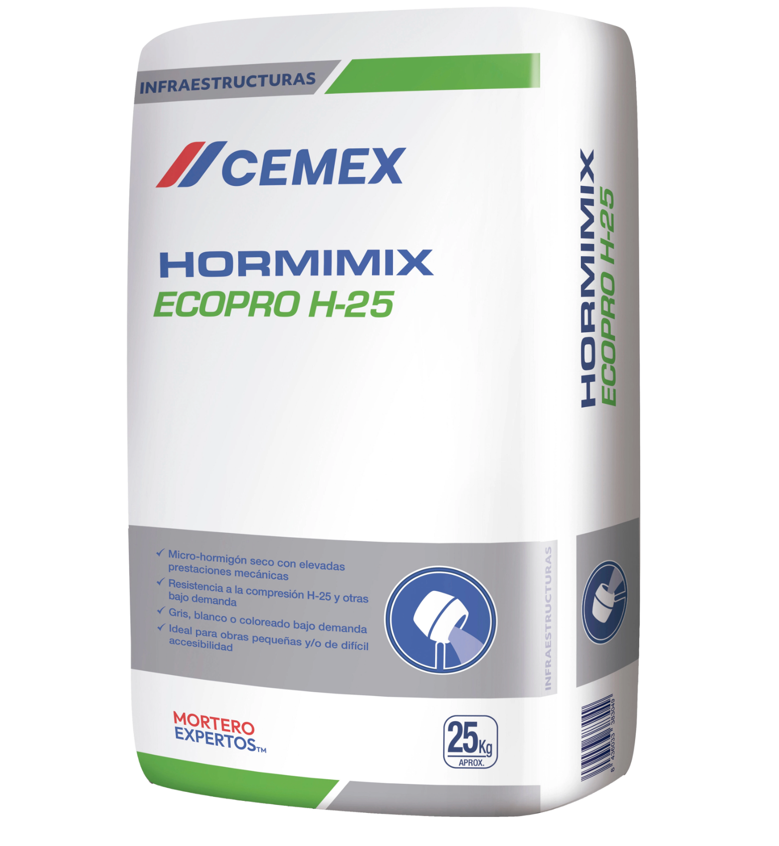 Trockenbeton Cemex H‑25 – 25 kg Sack (grau, >25 MPa)