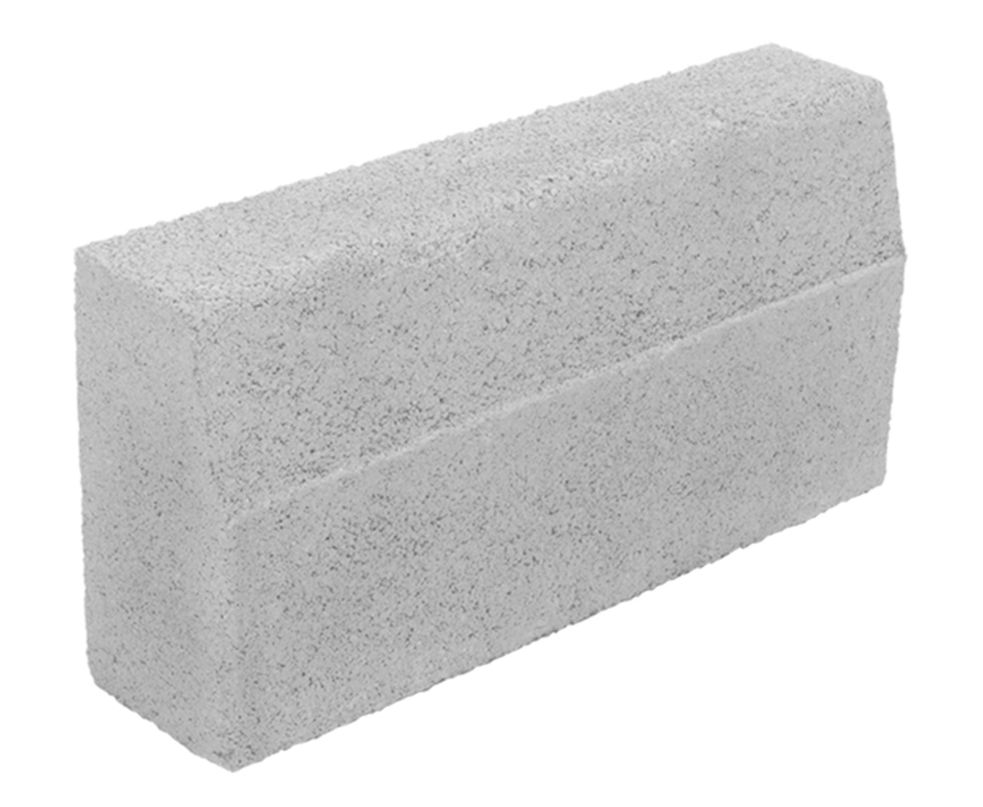 Gepresste Betonbordkante – Grau, gebogen, 50 × 25 × 12×9 cm