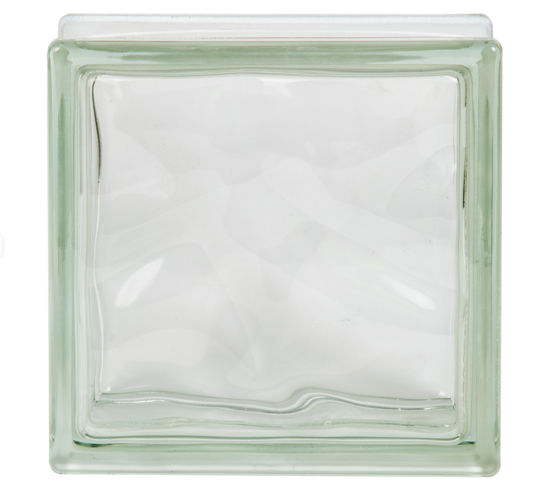 Glasbaustein klar – 19 × 19 × 8 cm