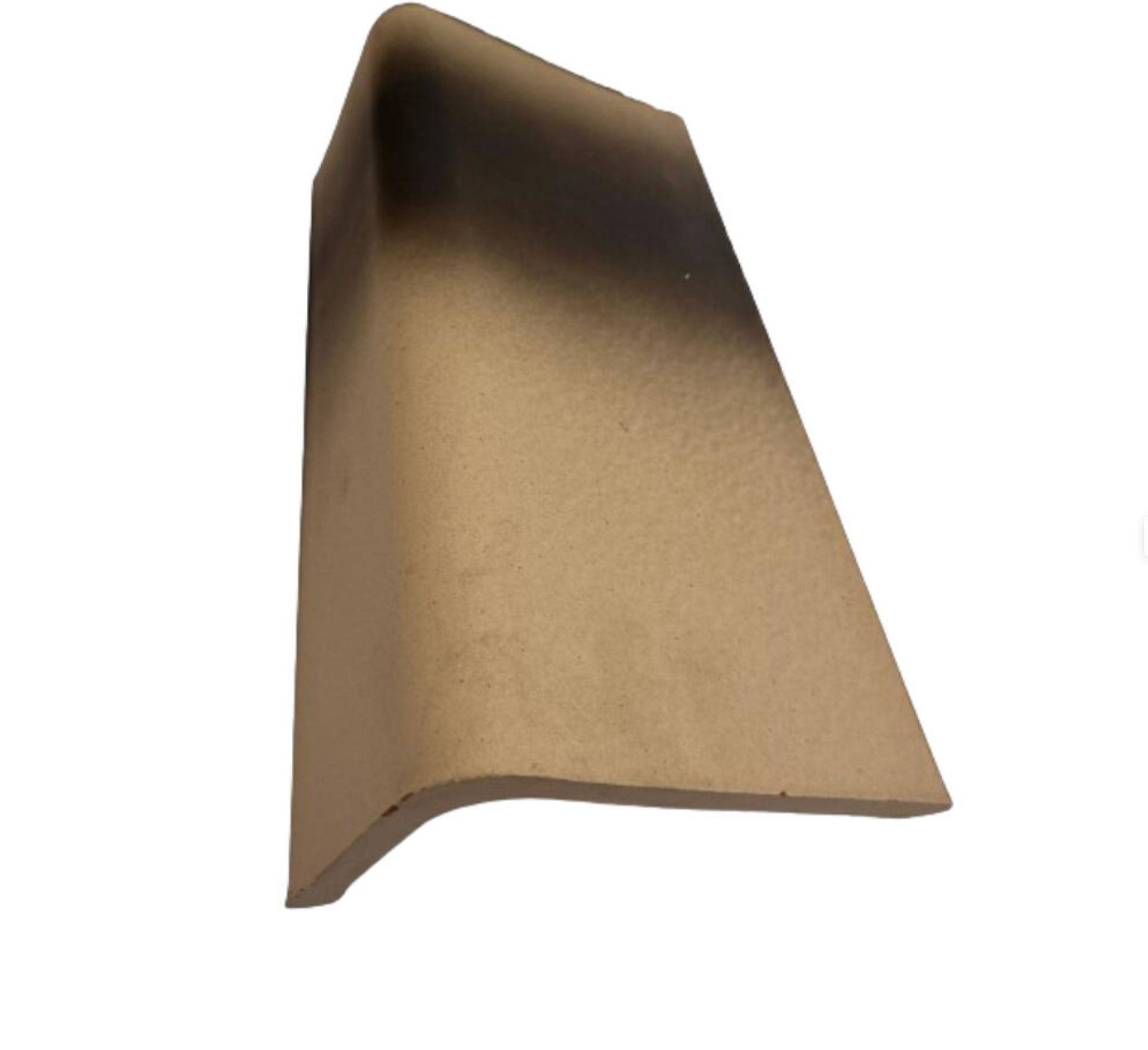 Esquina de moldura de techo de cerámica – Perfil Mixto, Paja Flameado