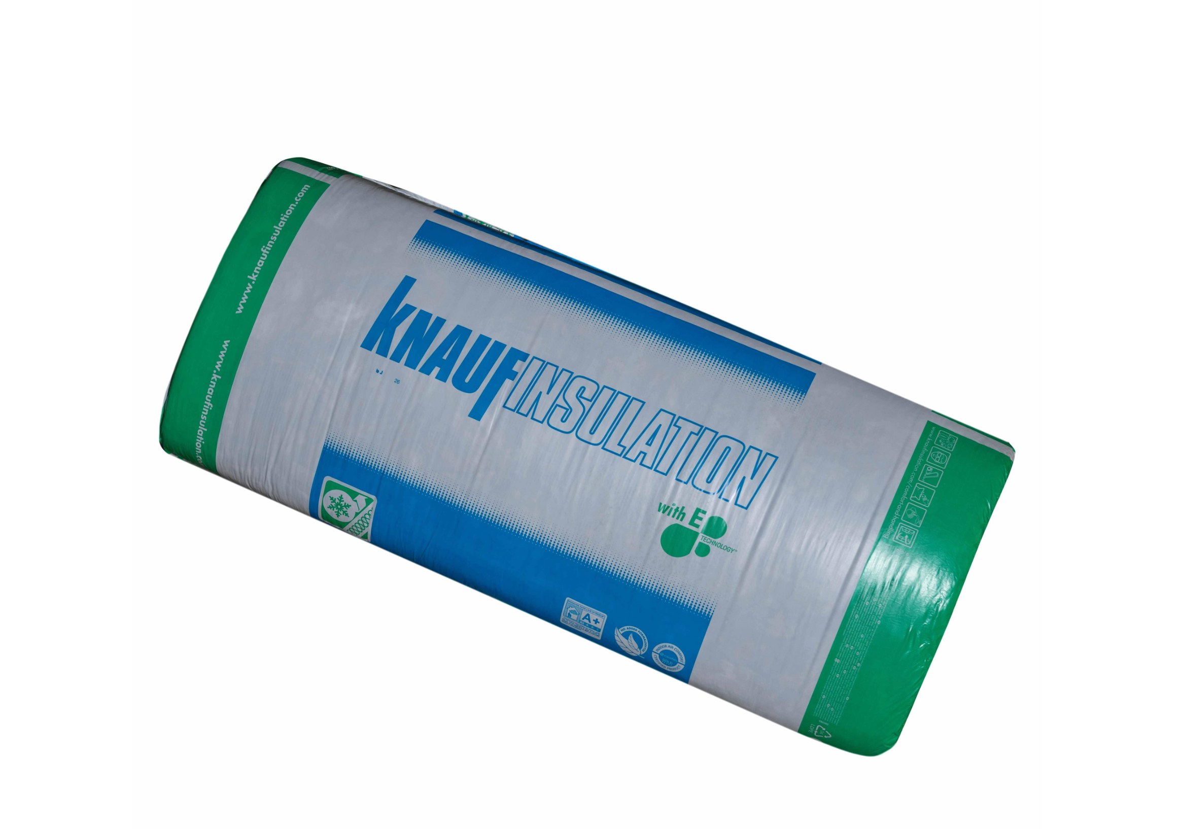 Glass wool insulation roll Kraft TI-212 – 12.20 m × 1.20 m × 8 cm– 3,48 €/m²