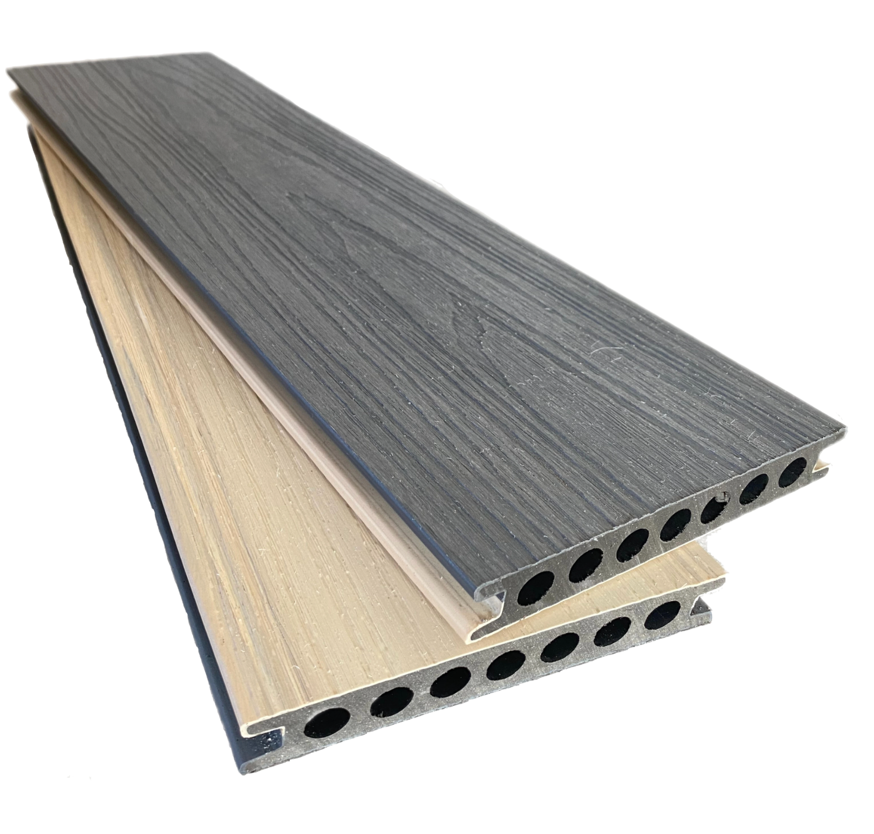 WPC-Lattung „Grau/Sand“ – 14,5×2,1cm, 2,20m -53 ,13€m²