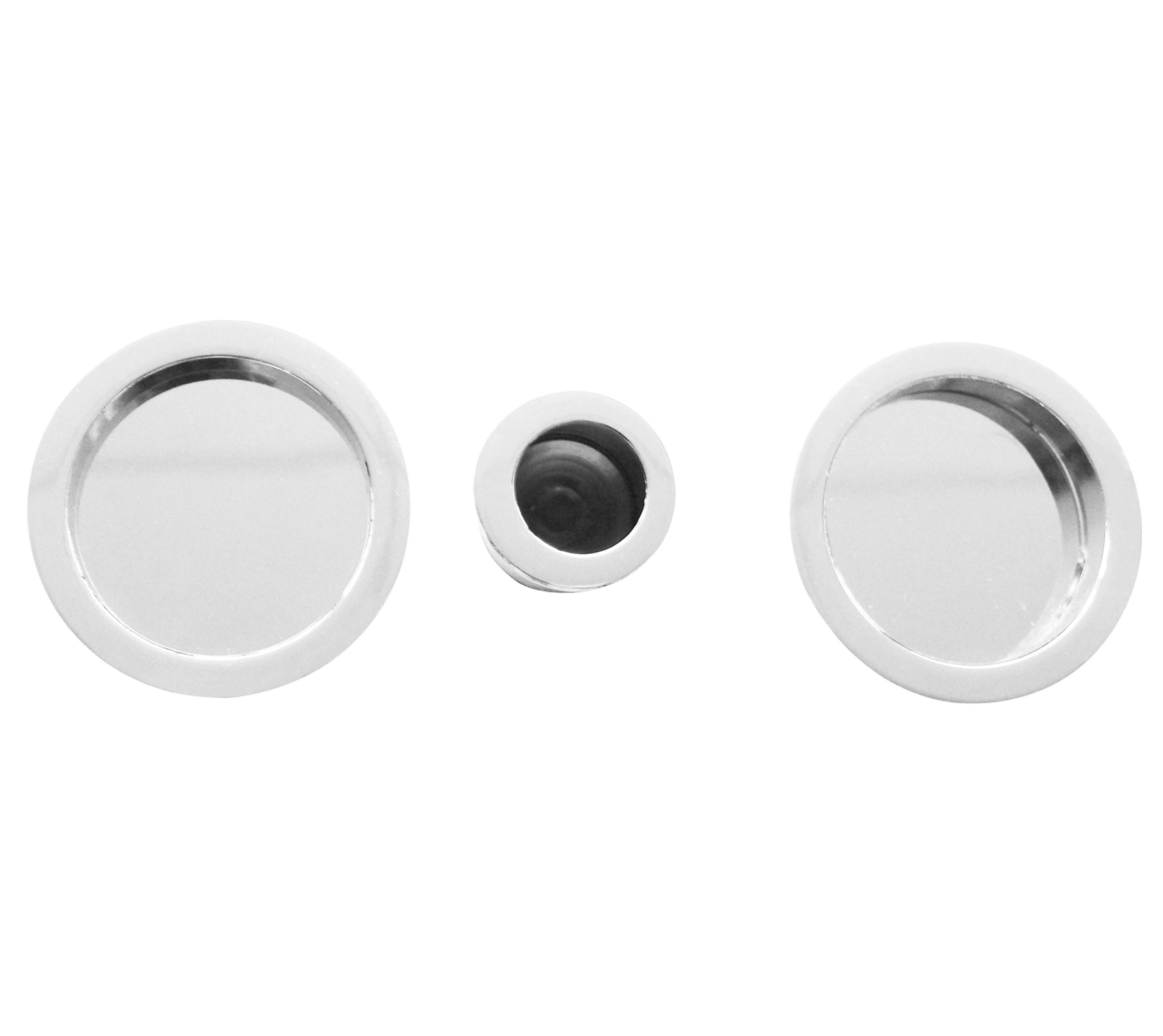 Handle and pull aid for sliding door – nickel-plated zamak