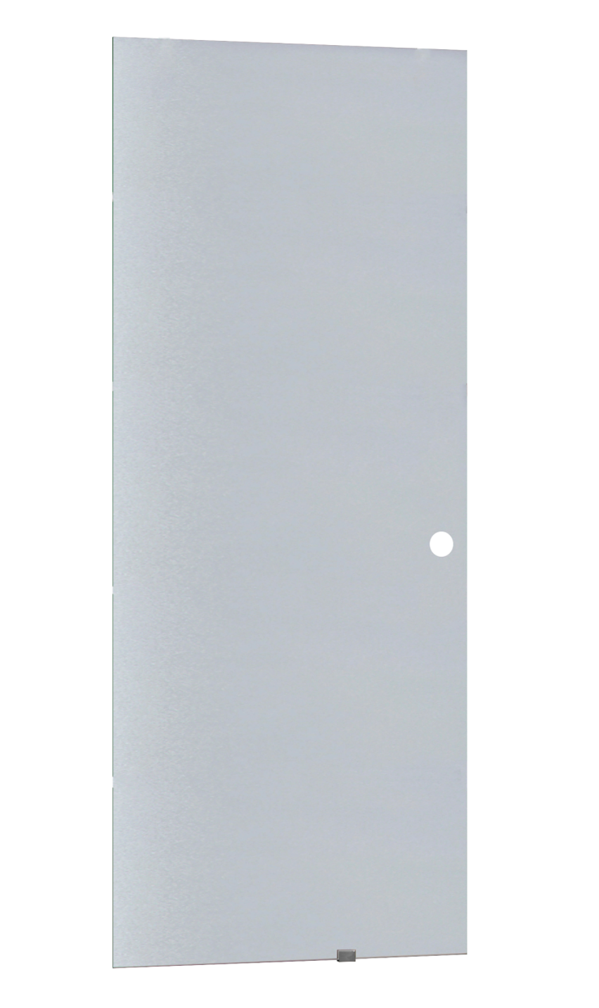 Schiebetür „Orlando“ – 83 cm, 8 mm Sicherheitsglas ESG, für sichtbare Kugellagerführung