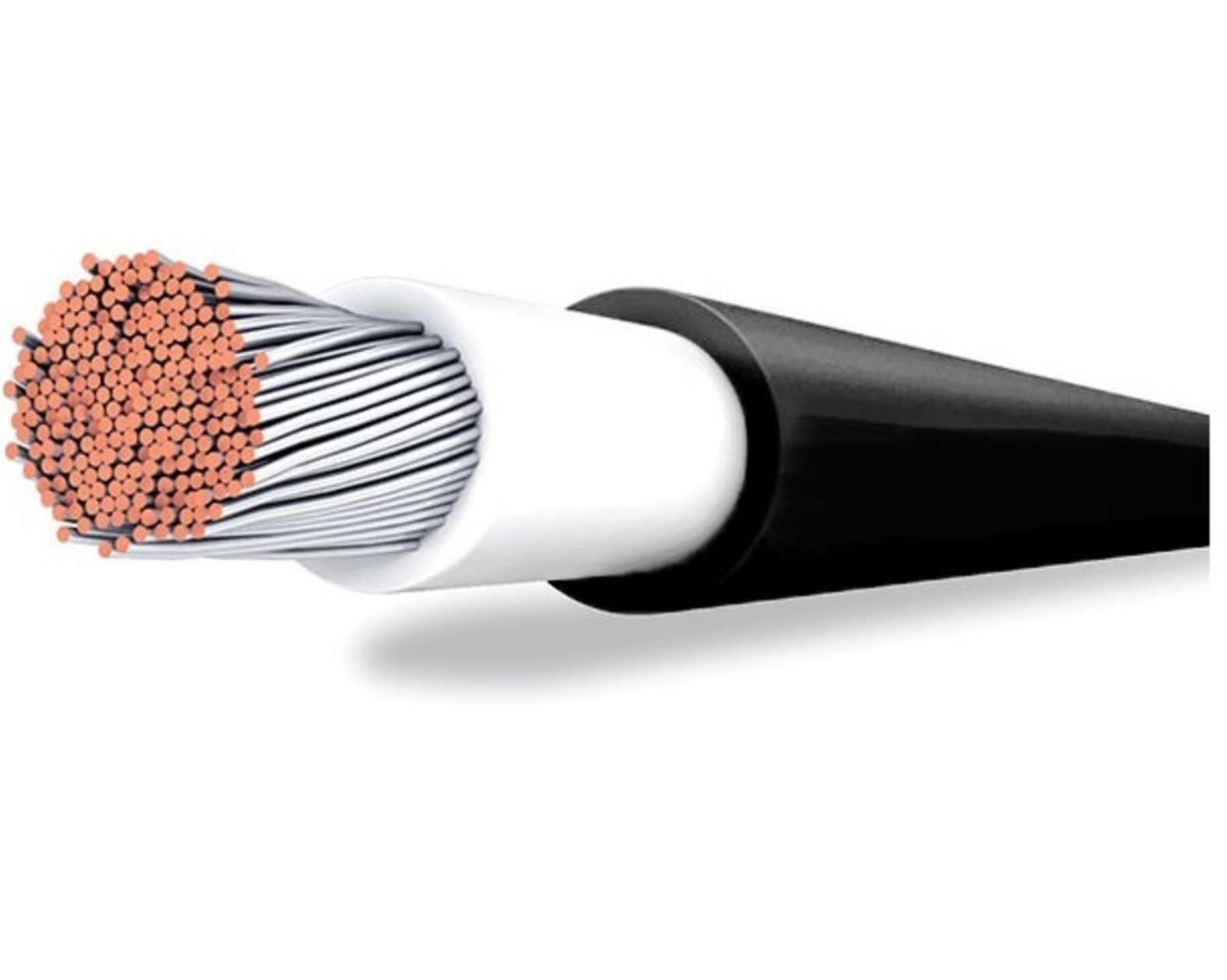 H1Z2Z2‑K solar cable – 6 mm², black (per meter), halogen-free