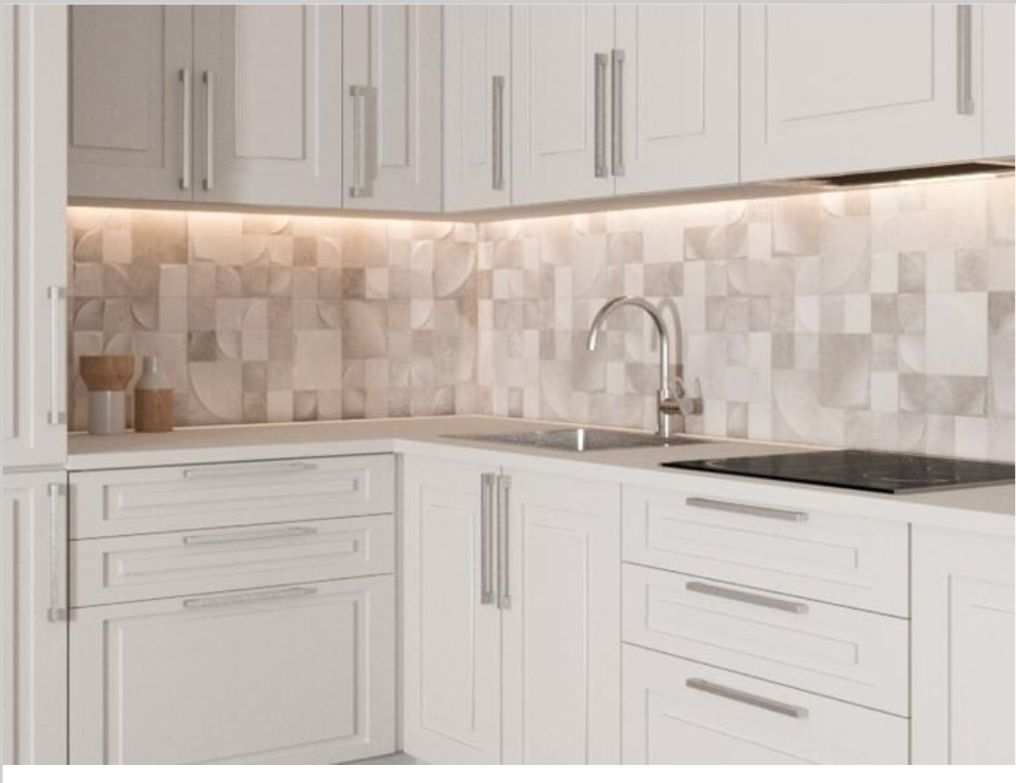 Mallorca kitchen – White, classic design – 2.60 m kitchen length