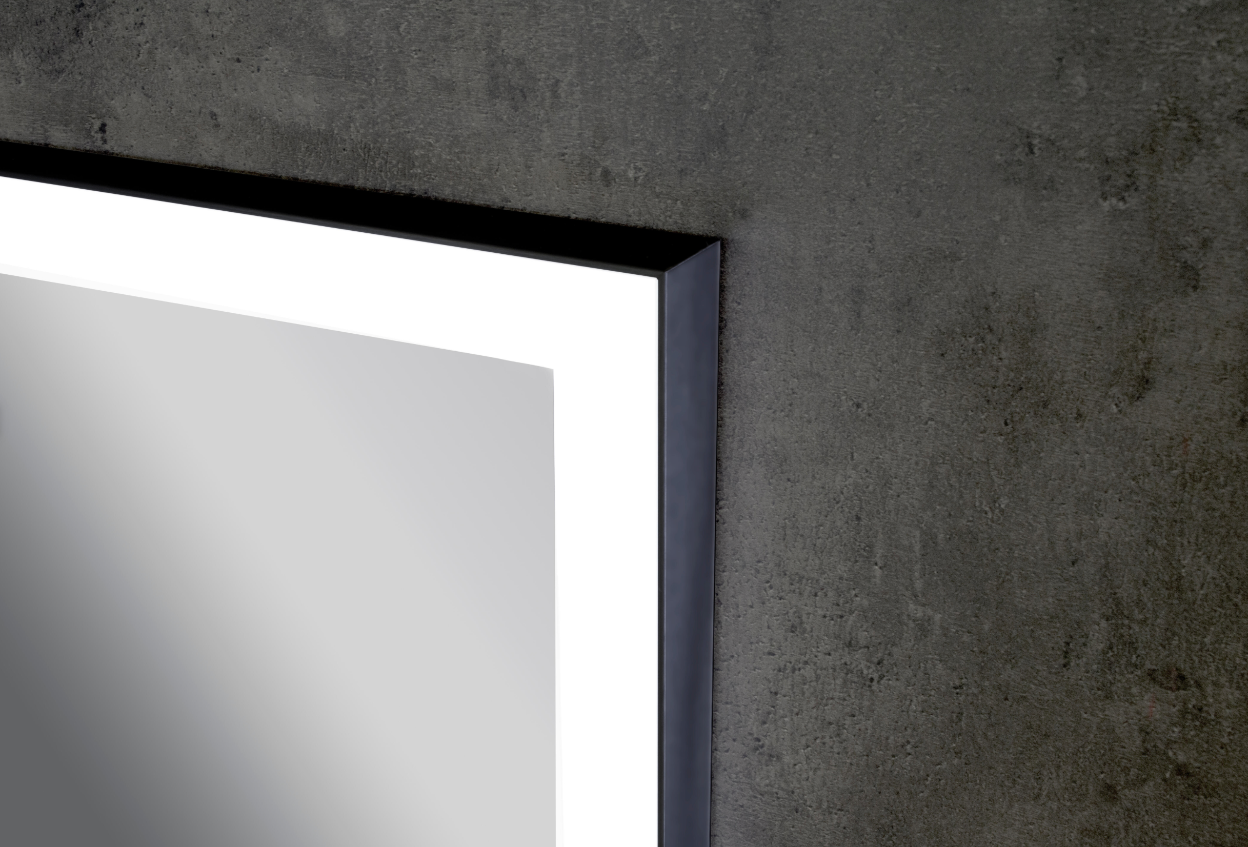 BATHROOM MIRROR WITH LED LIGHT BCN 80X80CM BLACK