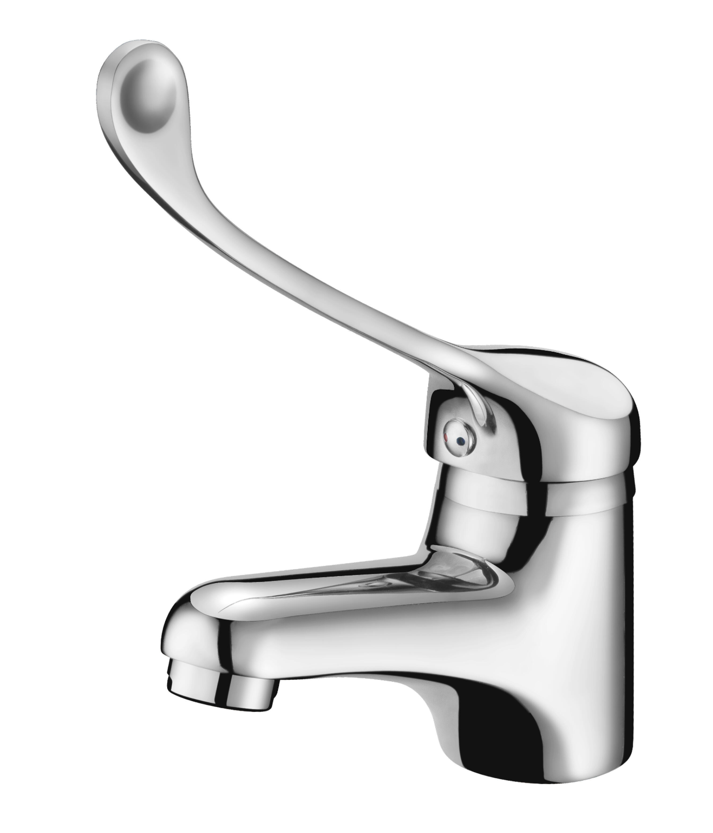 Single-lever basin mixer for seniors – chrome – with ceramic cartridge – “Gerontológico” series