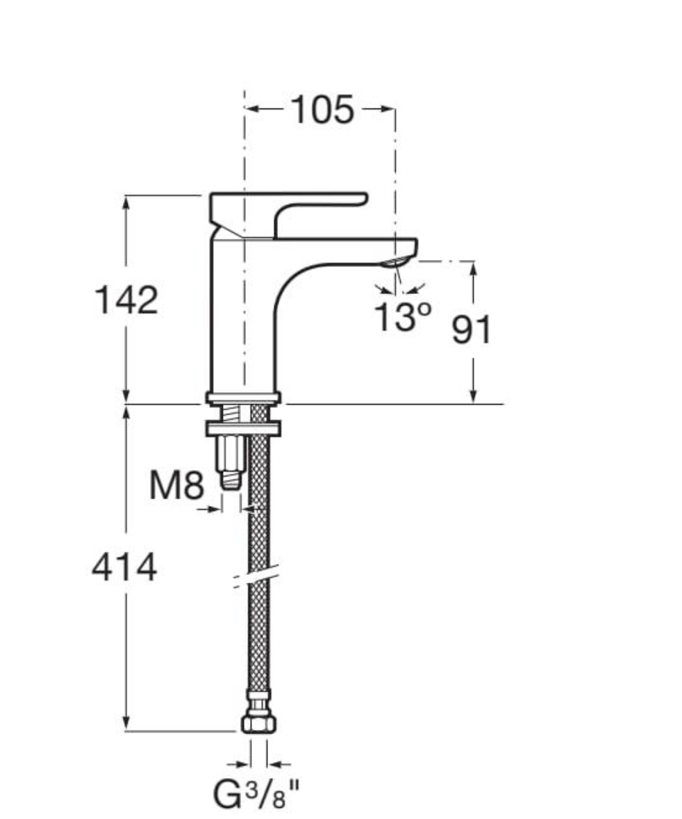 Single-lever basin mixer L20 – chrome – brass