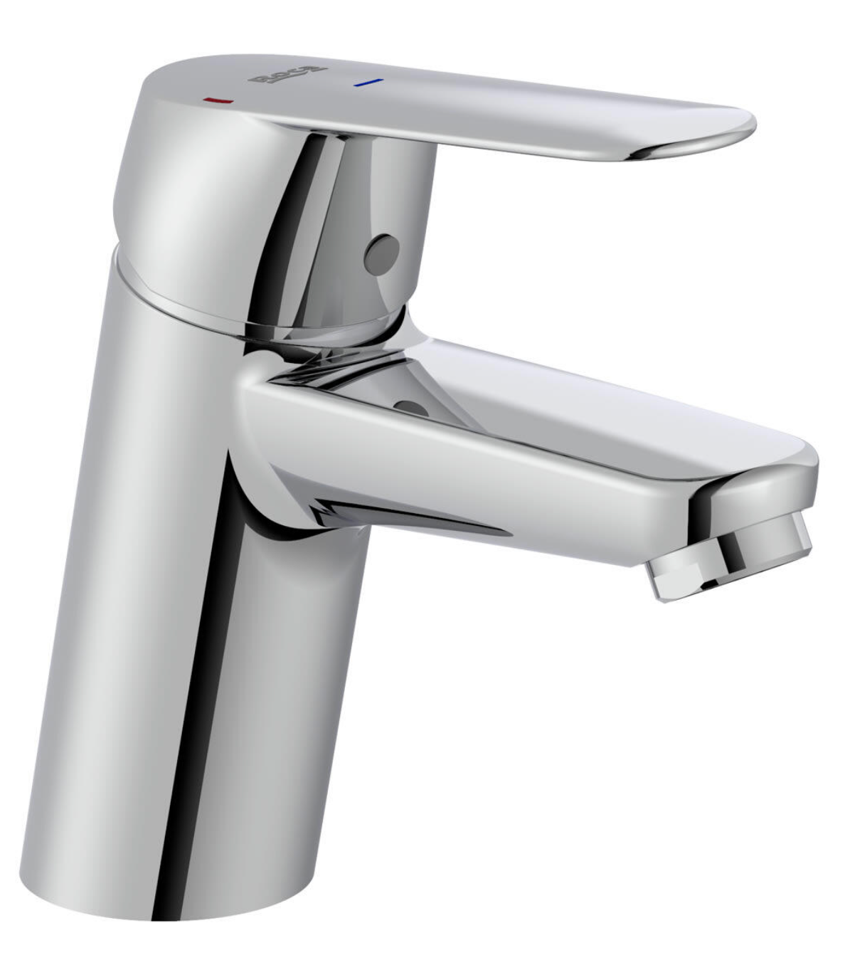 Alpha single-lever basin mixer – chrome – brass – Roca