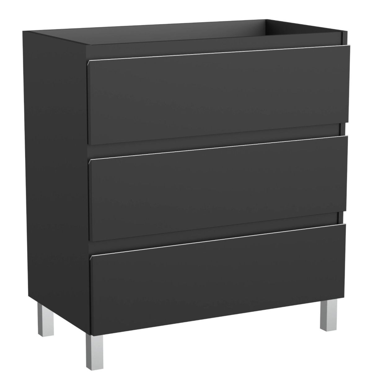 Complete bathroom set: marble countertop sink + white stone slab + Atlantis base cabinet – sink, slab