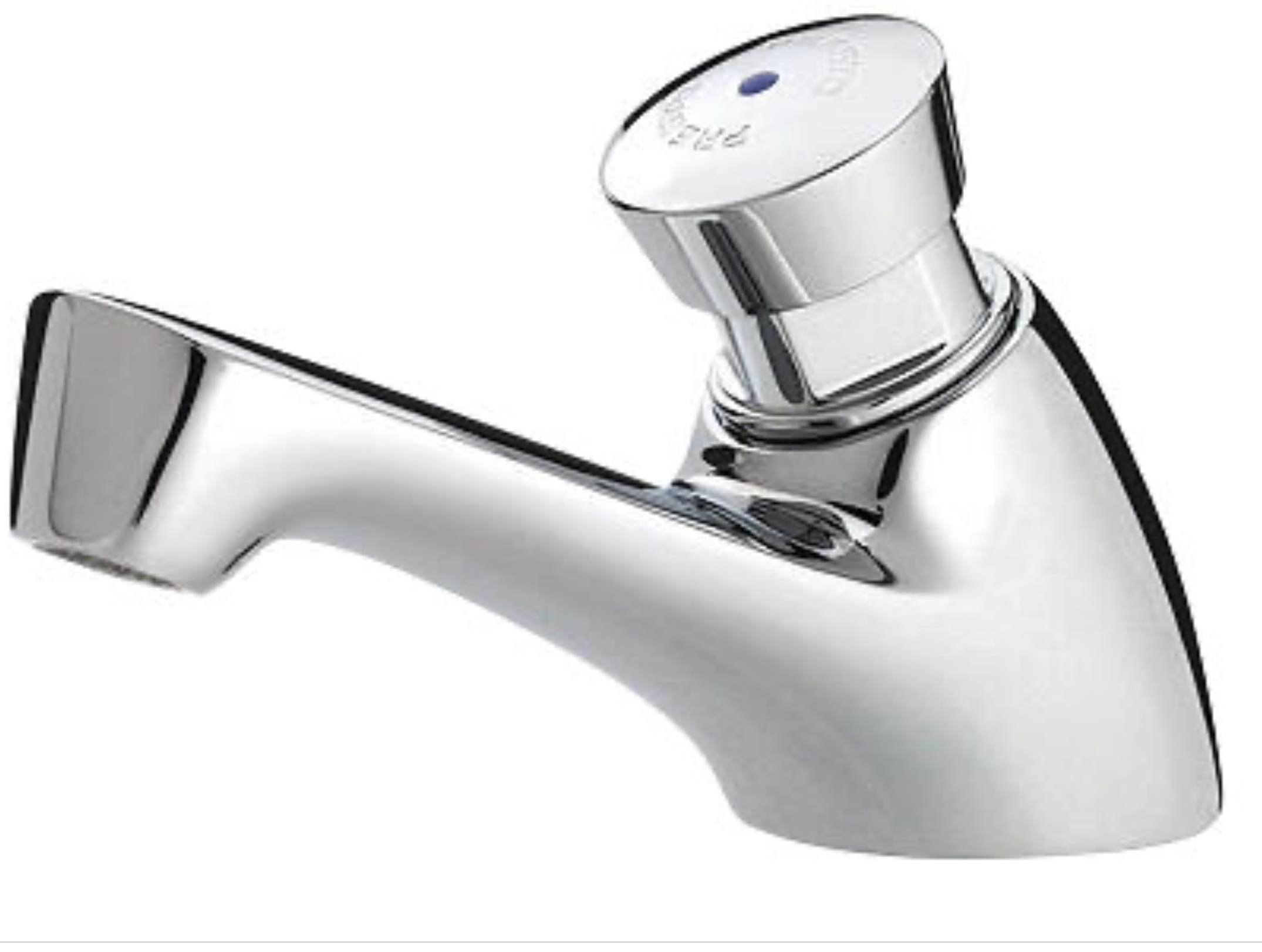 Presto washbasin timer tap – cold water, chrome-plated