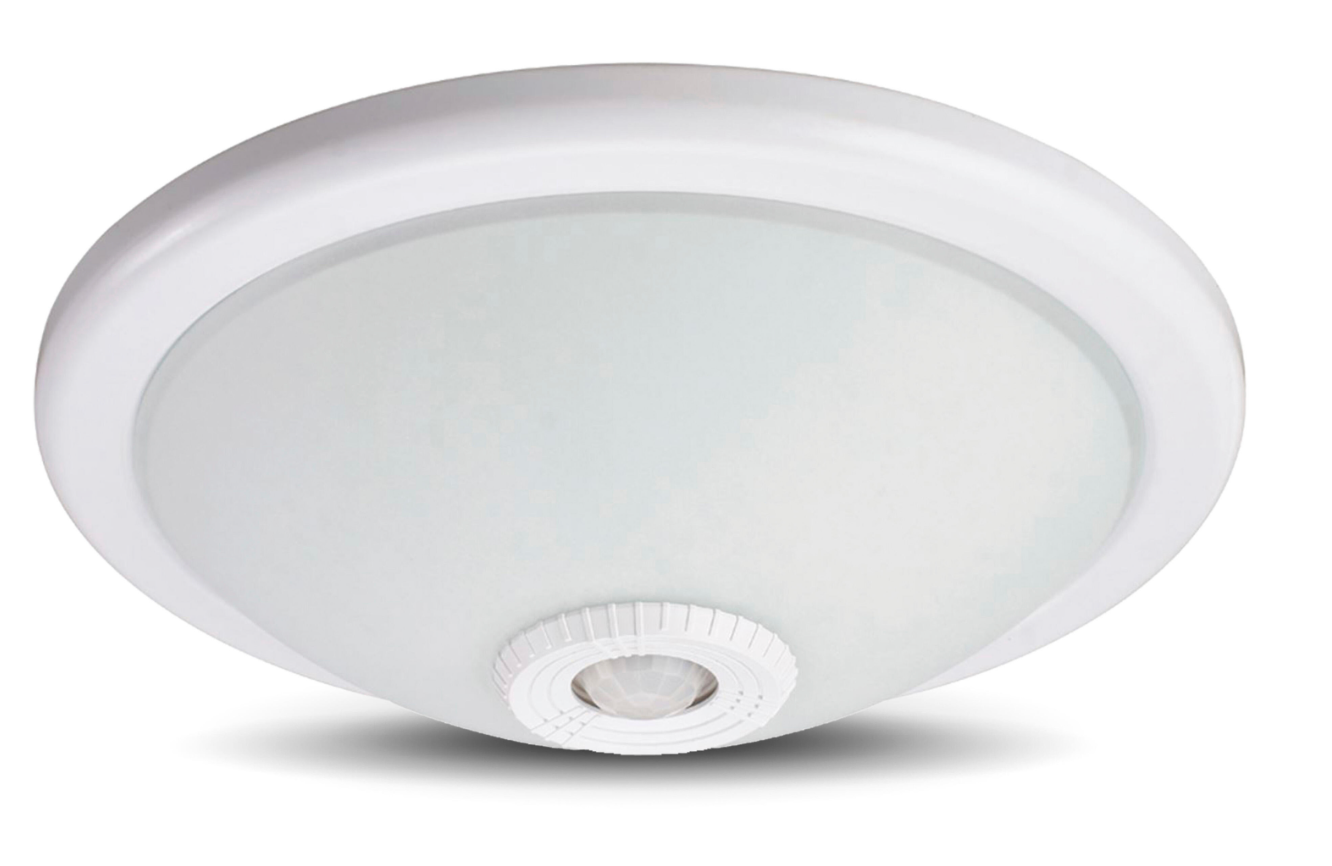 LED-Deckenleuchte rund 29 cm, 40 W, E27, IP20 – mit integriertem Bewegungssensor