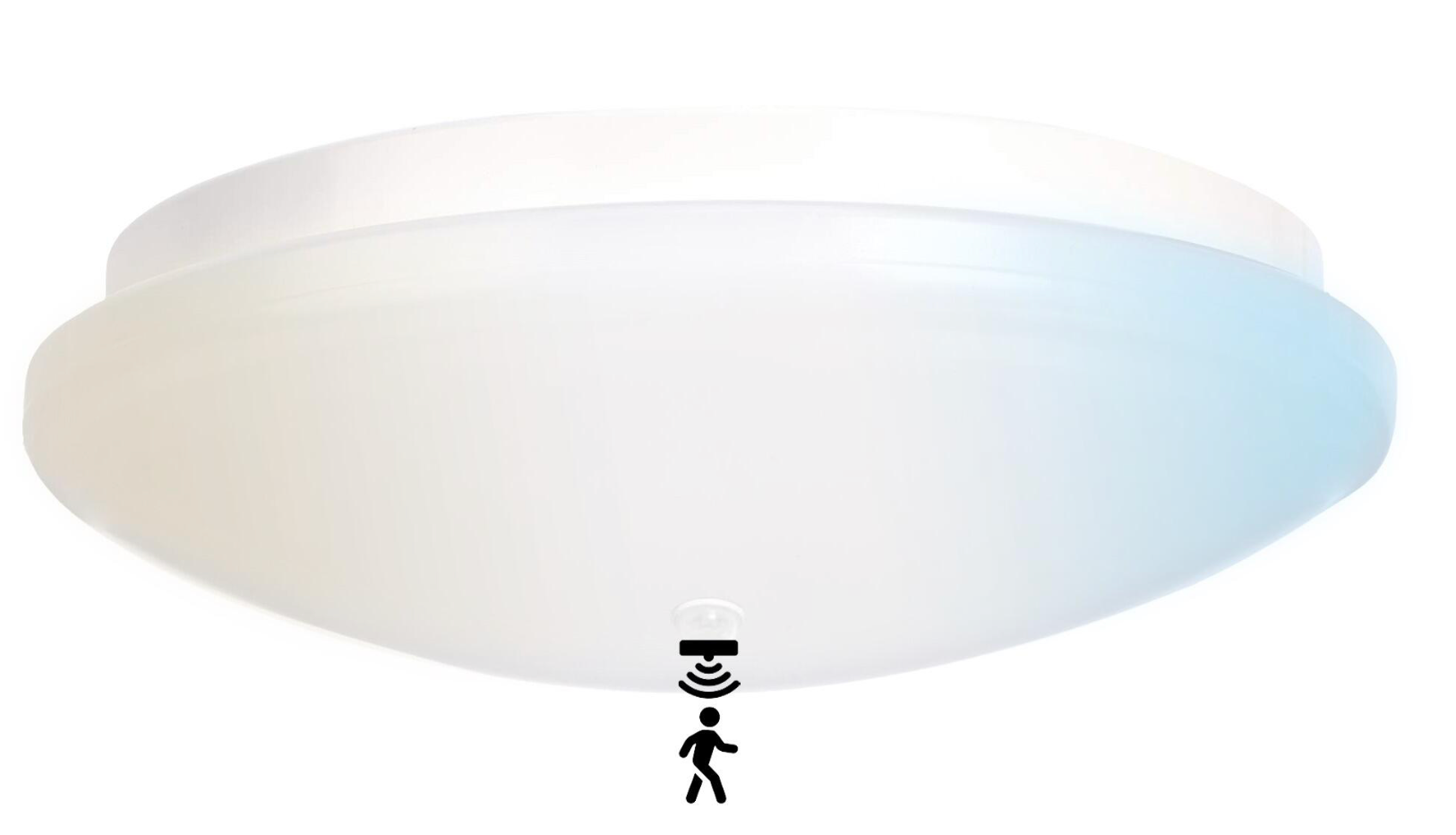 Round LED ceiling light, 30 cm, 18 W, 1800 lm, IP44 – selectable color temperature