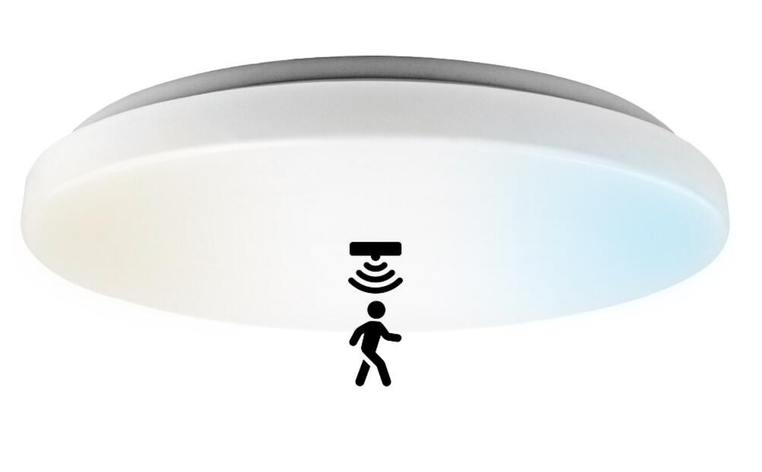 Round LED ceiling light, 30 cm, 18 W, 1800 lm, IP44 – color change via wall switch