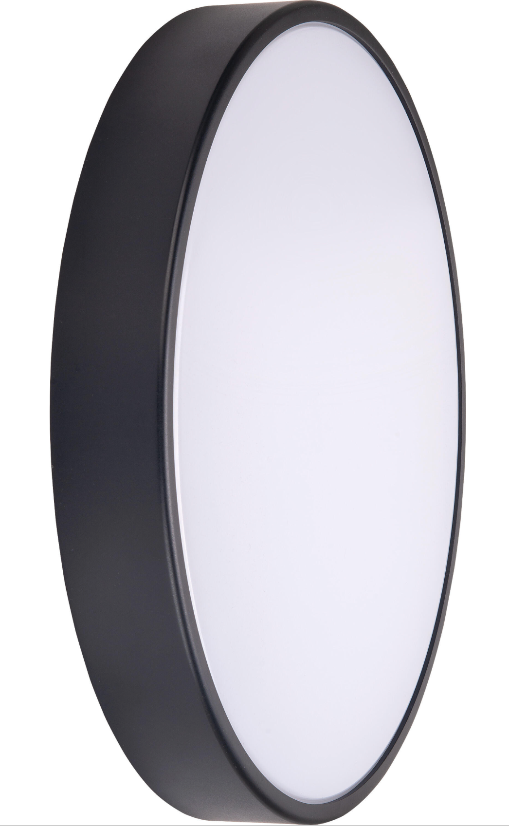 LED plafondlamp rond 33cm, 18W, 1350lm, IP44 – kleurverandering via wandschakelaar, zwart