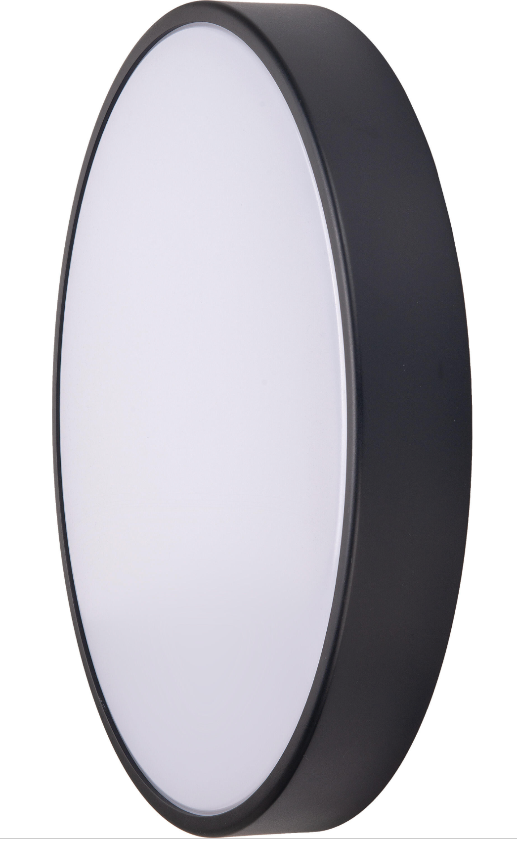 LED plafondlamp rond 33cm, 18W, 1350lm, IP44 – kleurverandering via wandschakelaar, zwart