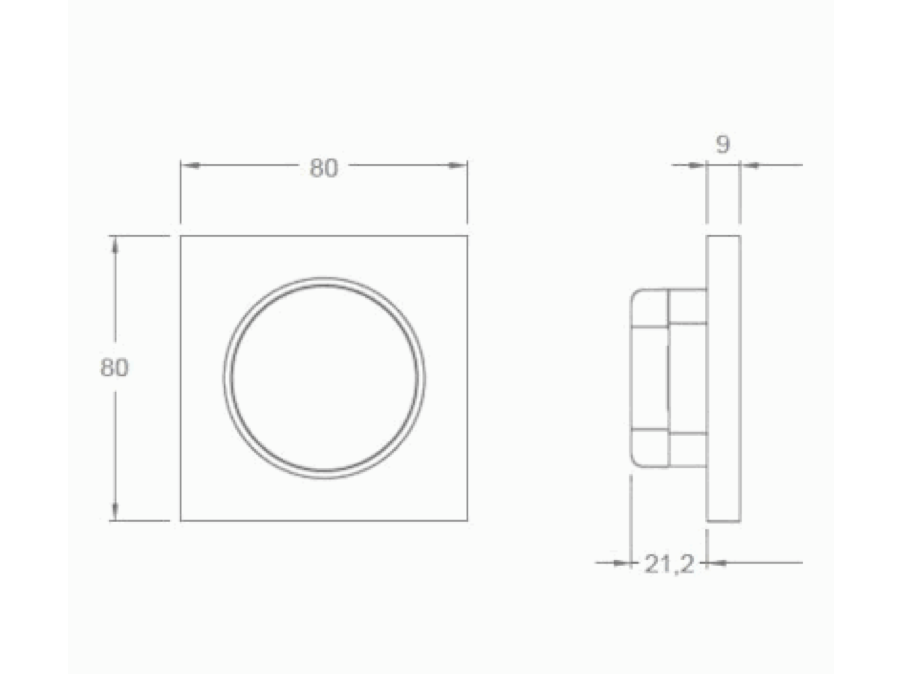 LED‑Orientierungsleuchte permanent 5 lm IP22 – 2×0,5 W Amber‑LEDs, 4000 K, 8,5×8×2,2 cm