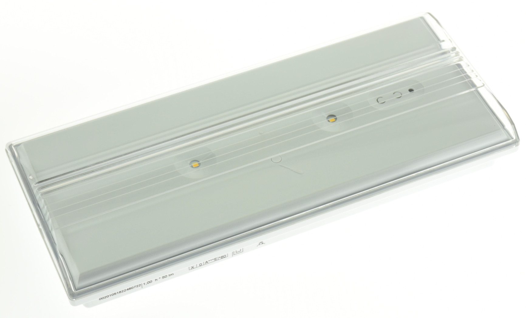 LED-Notleuchte Autotest 50 lm IP44 – 2×0,5 W LED, 4000 K, 26 × 11,4 × 4,4 cm