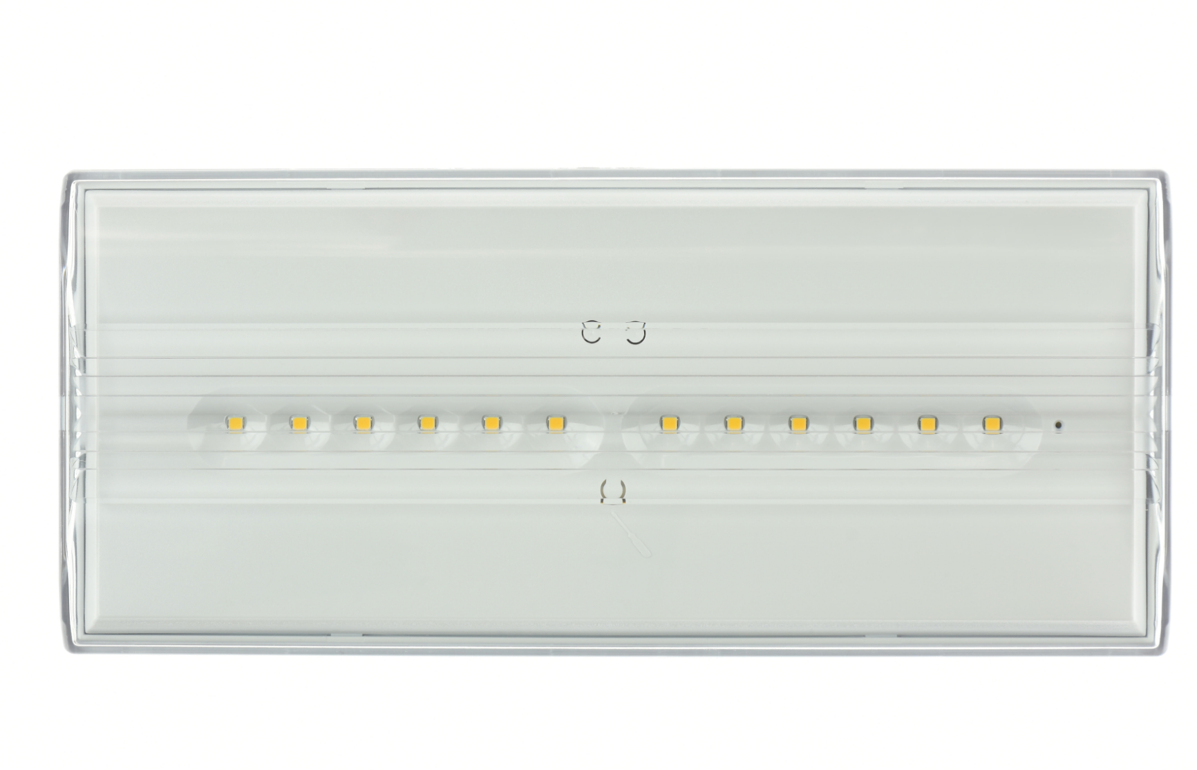 Luz de emergencia LED, no permanente, 70 lm, IP44 – 2 LED de 0,5 W, 4000 K, 26 x 11,4 x 4,4 cm