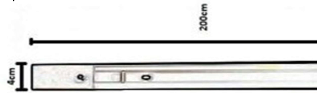 Single-phase LED track spotlight 2 m – White – Aluminum