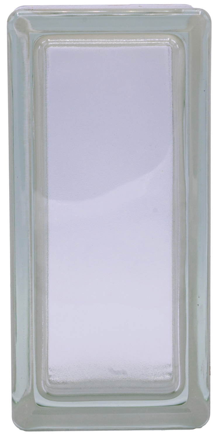 Bloque de vidrio Incoloro – 19×9×8cm, transparente, corrugado