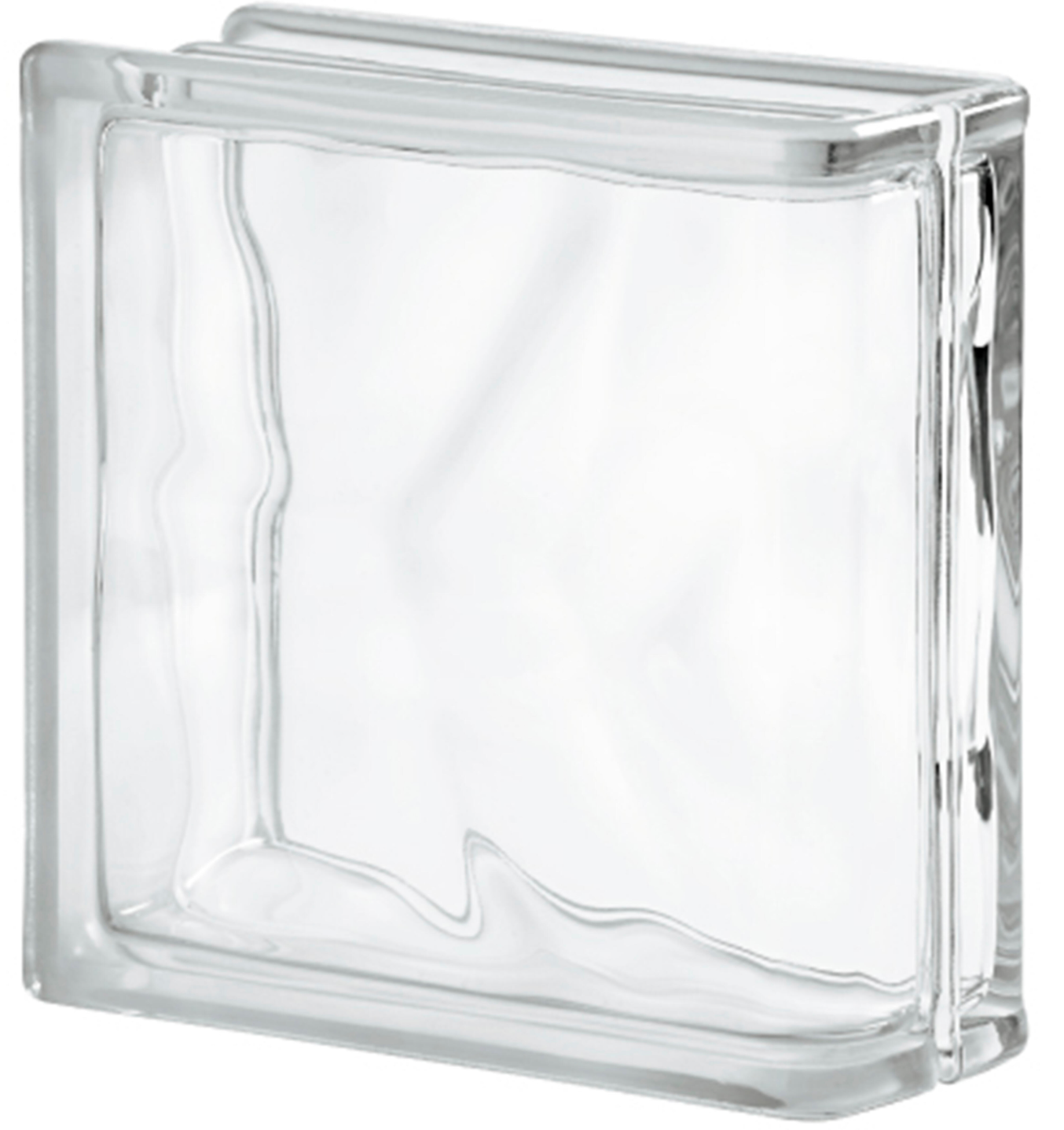 Bloque de vidrio transparente – 19 × 19 × 8 cm – Bloque de visualización / Transmisión de luz