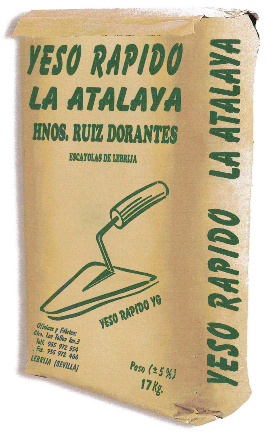 Yeso de fraguado rápido – saco de 17 kg